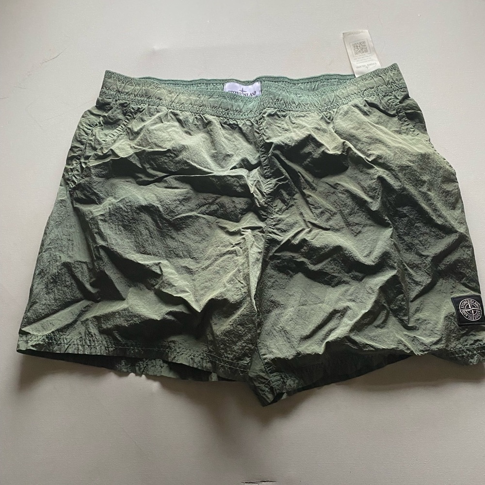 Stone Island Olive Athletic Shorts